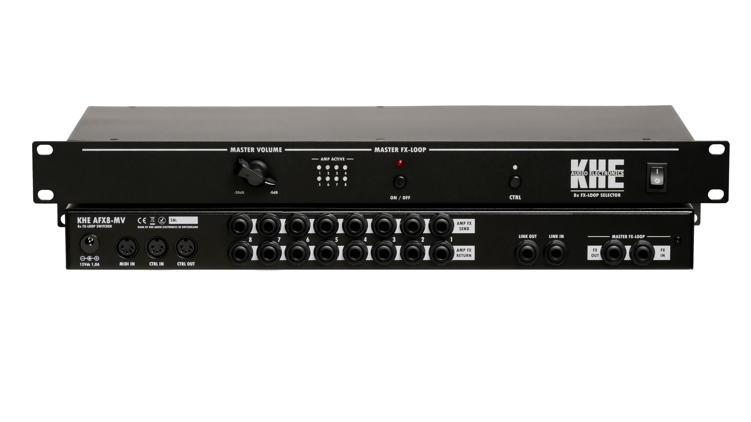 KHE AFX8-MV Fx-Loop Switcher with Master-Volume — KHE Audio | Amp
